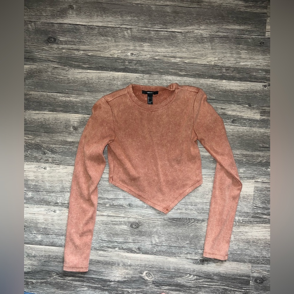 Forever 21 rustic brown long sleeve shirt